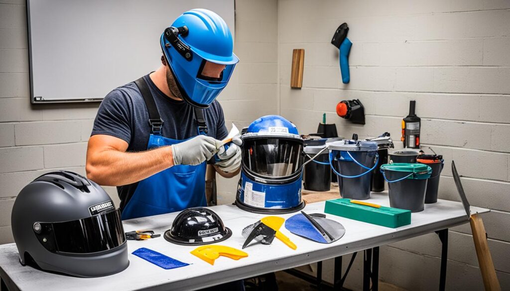 DIY bucket helmet