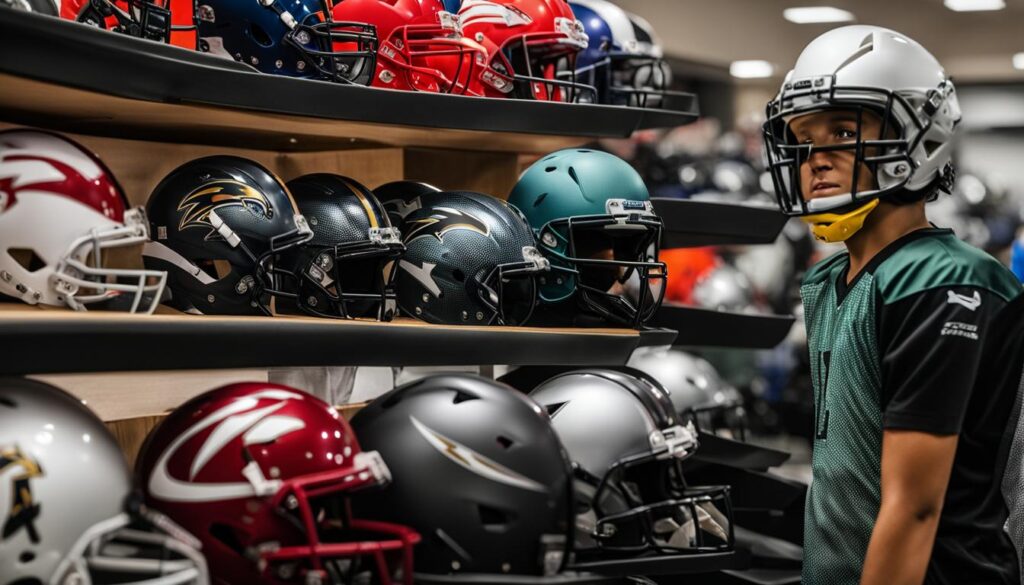 football helmet selection