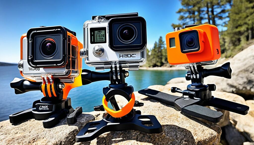 mounting accessories for action camera