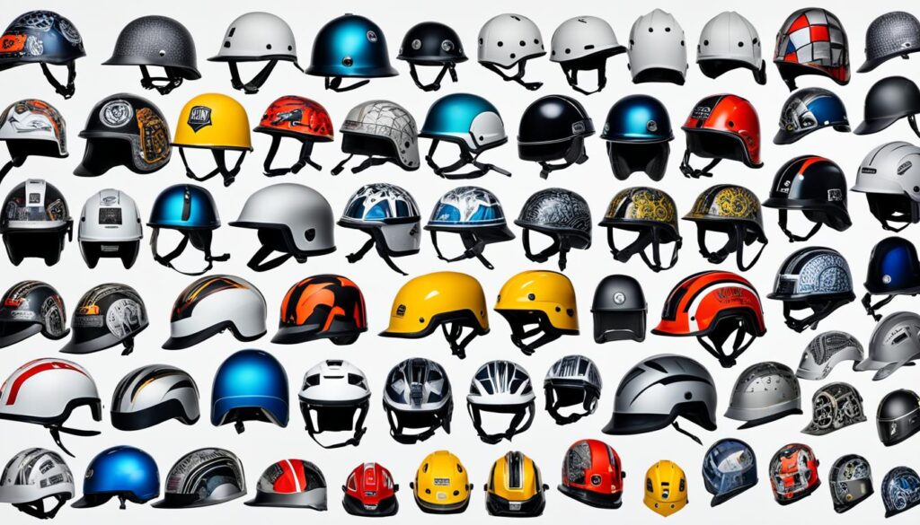 types of bucket helmets