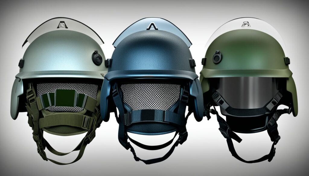 PASGT helmet ballistic protection