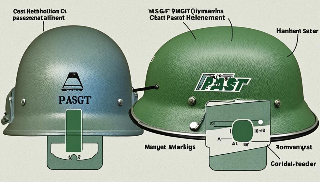 PASGT helmet markings