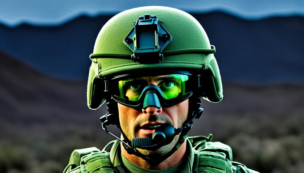 PASGT helmet with night vision mount