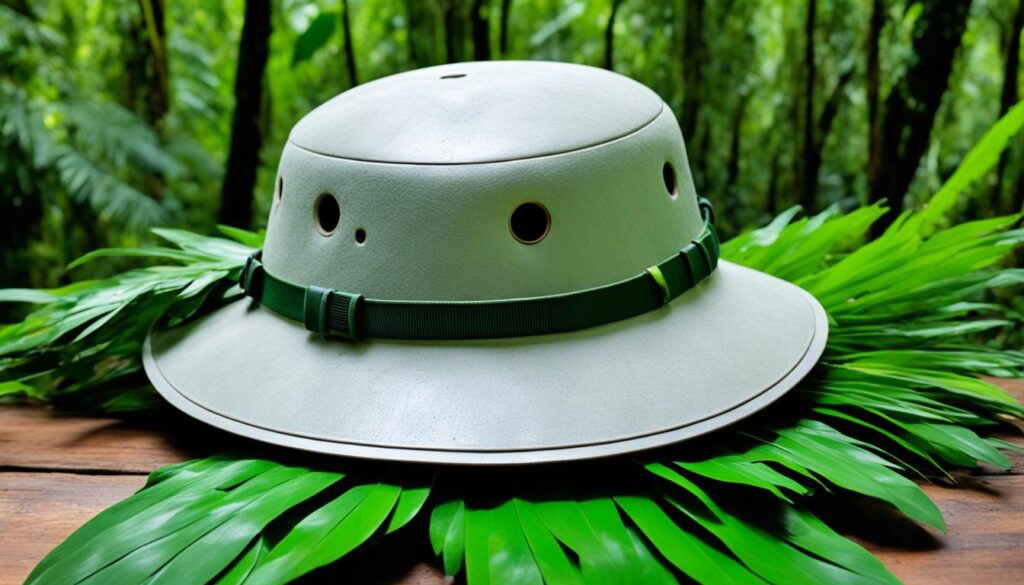 Pith helmet suitable for bird watching trips